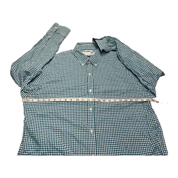 Old Navy Shirt Men's XL Blue White Check 100% Cotton Coupe Standard Button-Down - Picture 4 of 7